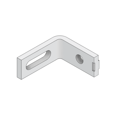 MODULAR SOLUTIONS CONVEYOR PART<BR>GUARD UNIT FIXING ANGLE 19 AR WITH OUT HARDWARE